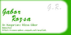 gabor rozsa business card